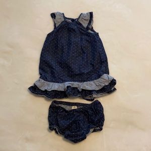 Tucker and Tate denim dress with diaper cover